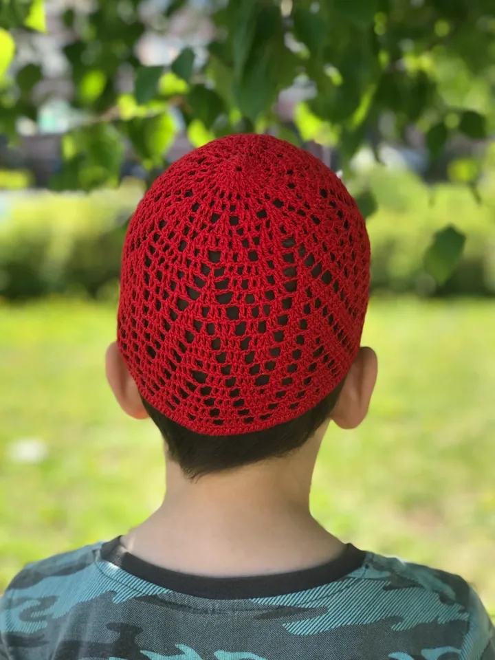 Bucket crochet hat with zigzagging design PDF printable pattern