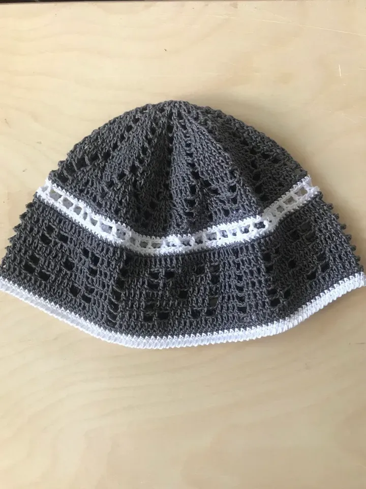 Free short dad hat cotton kufi cap PDF pattern
