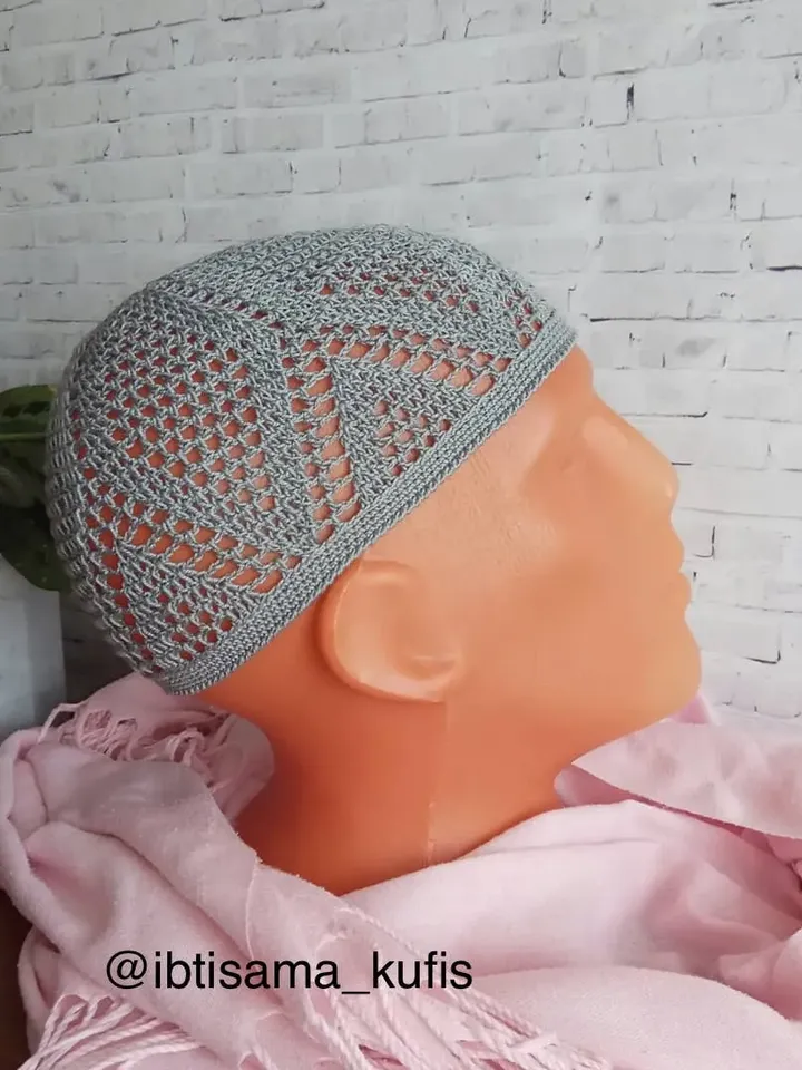 Crochet islam prayer cap for adults PDF pattern