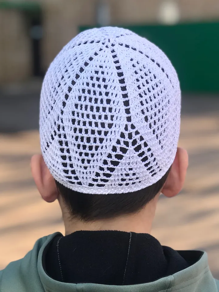 Crochet islam prayer cap for adults PDF pattern
