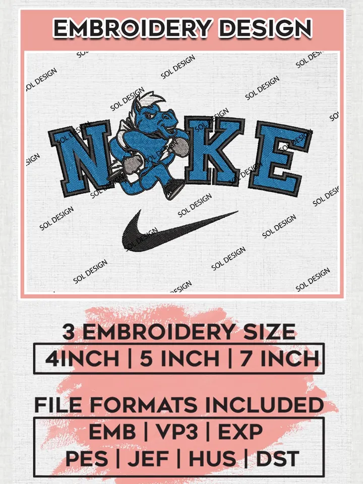 Nike Middle Tennessee Blue Raiders Machine Embroidery Design, NCAA Middle Tennessee Blue Raiders Embroidery Design files, NCAA Embroidery Designs, NCAA Machine Embroidery Designs, Digital Download