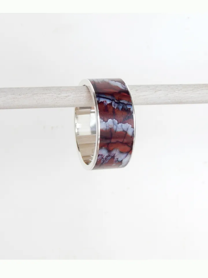 Ring stabilized mammoth molar. Exclusive gift for a man.