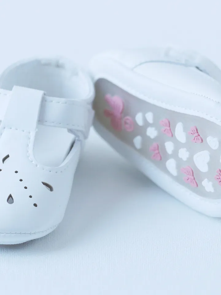 Baby Girl Baptism Shoes, Christening footwear Flower girl shoes cute white summer outfit