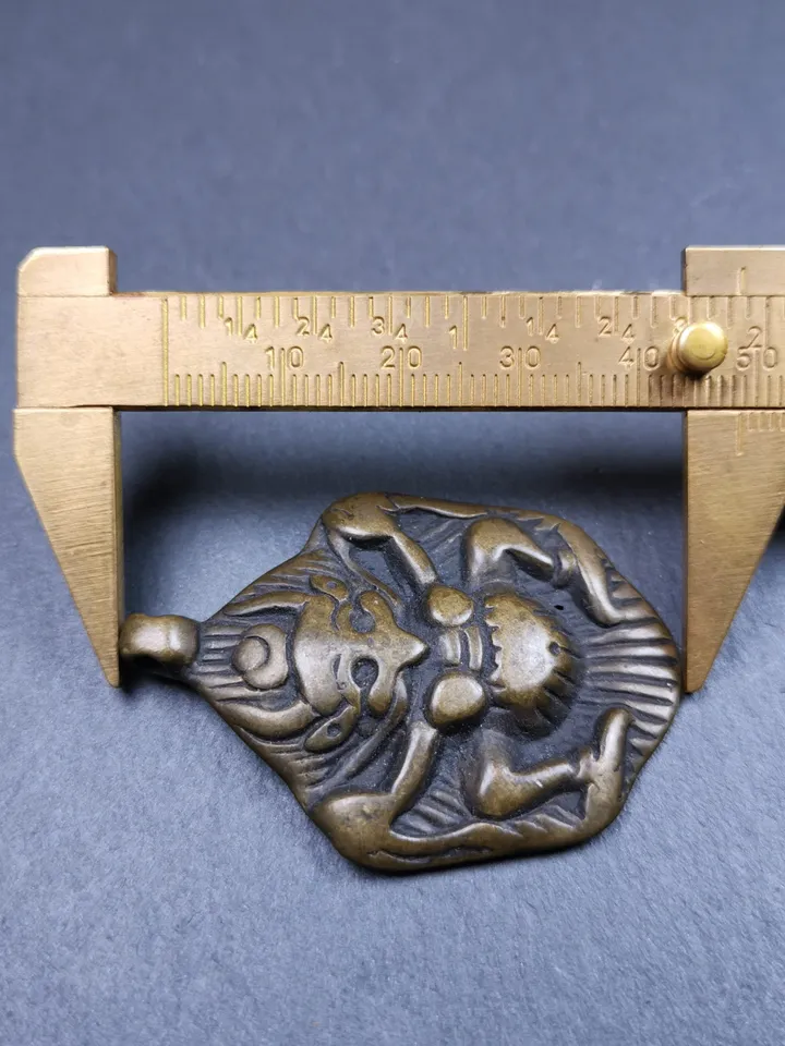 Gandhanra Antique Tibetan Buddhist Amulet Pendant - Garuda - The Golden-Winged Bird, Crafted from Copper,Size 2.1" * 1.4"