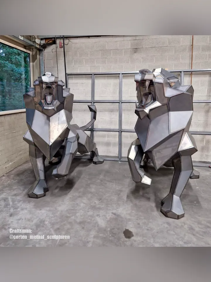 Welding Project Plans Drawings Lion (DXF, PDF)