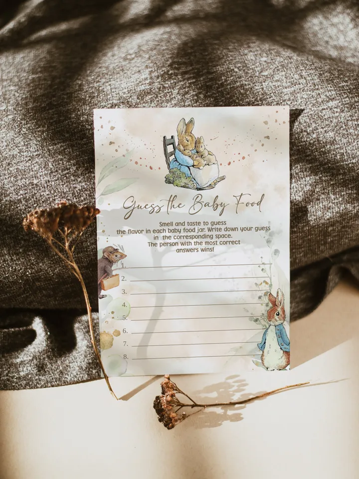Peter Rabbit Baby Shower Games; Peter Rabbit Inspired; Printable Peter Rabbit Baby Shower Party Games; Peter Rabbit Shower Games; pr2