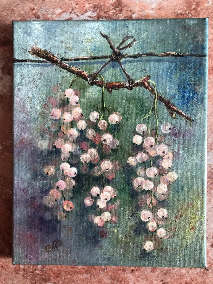 Fruits Oil Painting Still life Original Painting Berries Wall Art