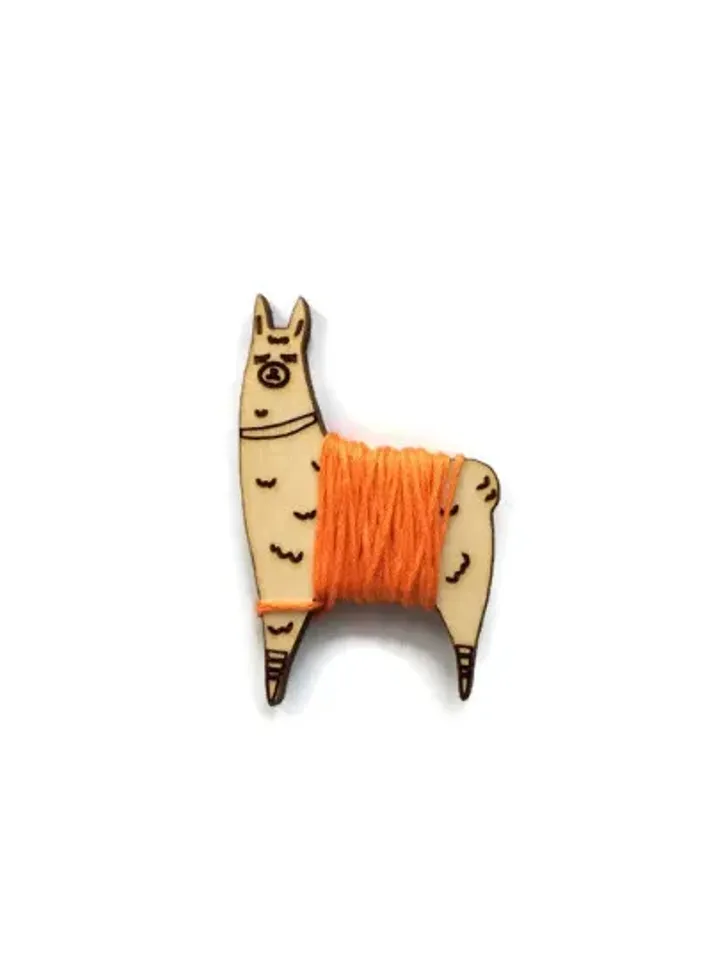 Embroidery floss holder Llama, cross stitch bobbins