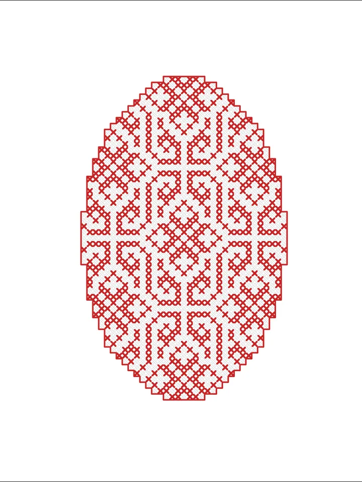 Easter egg cross stitch pattern