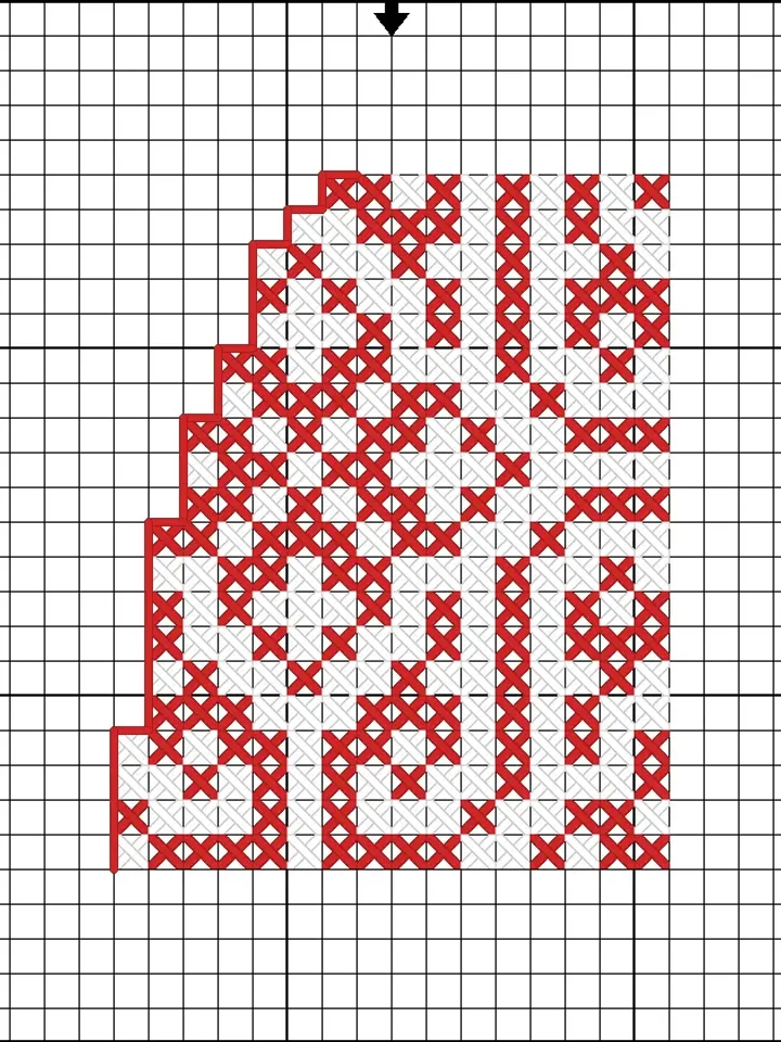 Easter egg cross stitch pattern