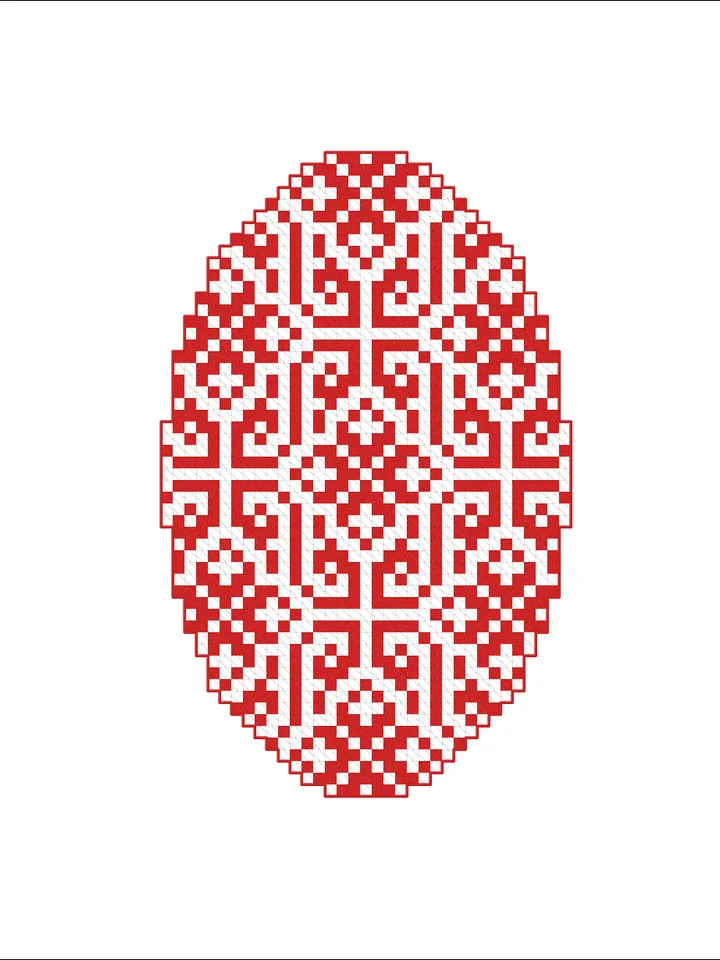 Easter egg cross stitch pattern