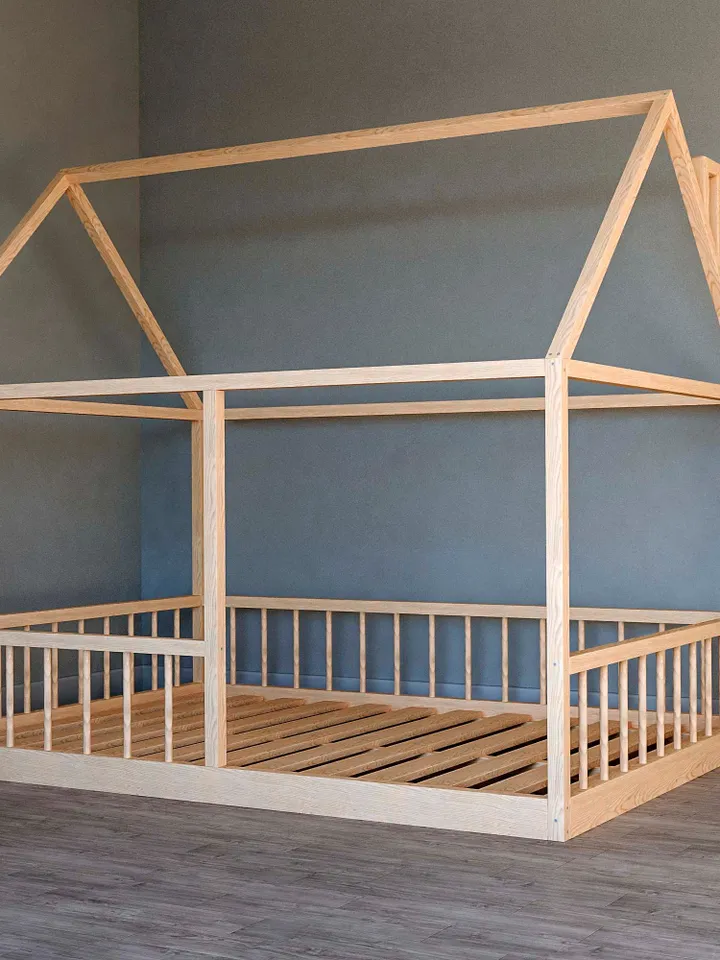 House Bed Plan, Full Size, DIY, PDF