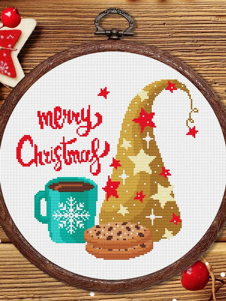 Merry Christmas Cross Stitch Pattern, Christmas Cross Stitch Pattern, Christmas Cookies Cross Stitch Pattern, Christmas Pattern #hld016