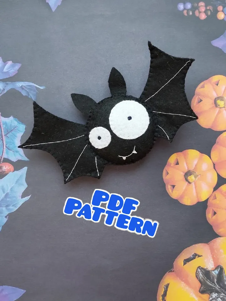felt bat ornament Halloween ornaments