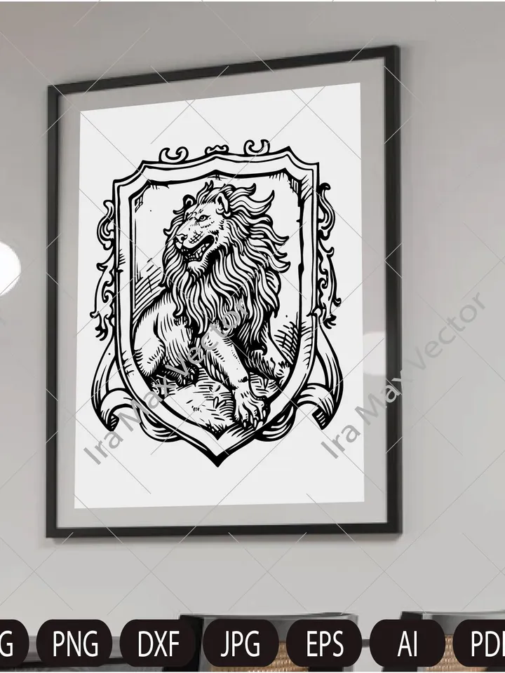 Lion Face svg / Lion Head svg / Lion heraldic/ Lion svg / Lion King svg/ Lions Mascot svg / Leo svg / Lion Head /Lion Printable/ Lion logo