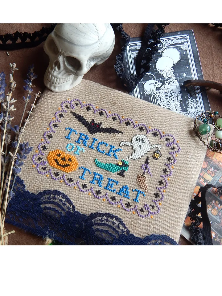 Trick or Treat cross stitch pattern