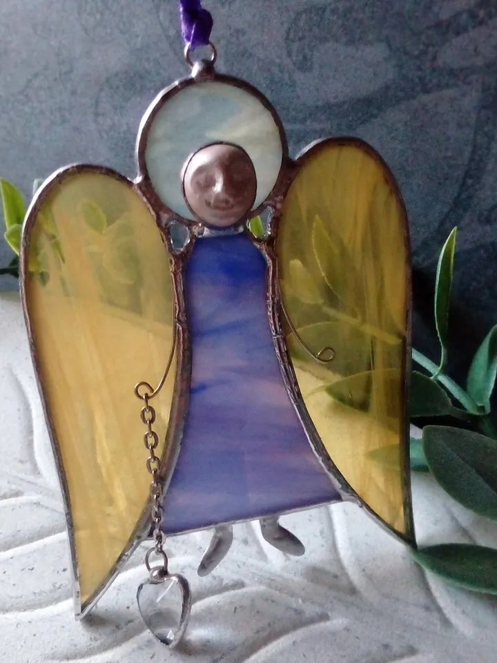 Christmas decorations, Angel suncatcher, New year tree toy, Hygge christmas, Handmade angels