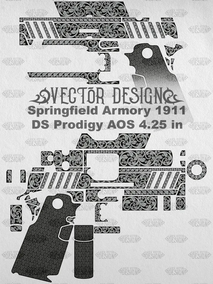 VECTOR DESIGN Springfield Armory 1911 DS Prodigy AOS 4.25 in Scrollwork