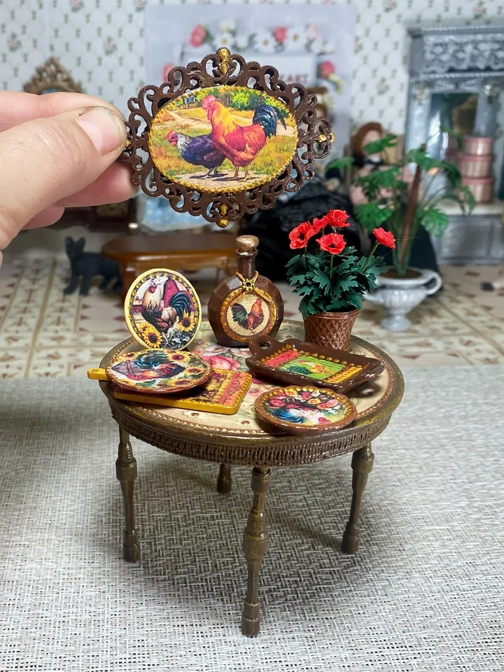 Dollhouse Accessories Set. 1:12. Dollhouse Kitchen Accessories. Dollhouse Miniature.