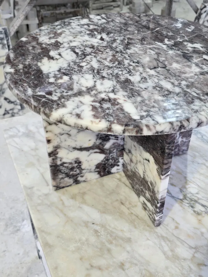 Calacatta Viola Marble Coffee Table handmade from real marble and fast shipping Special Colour