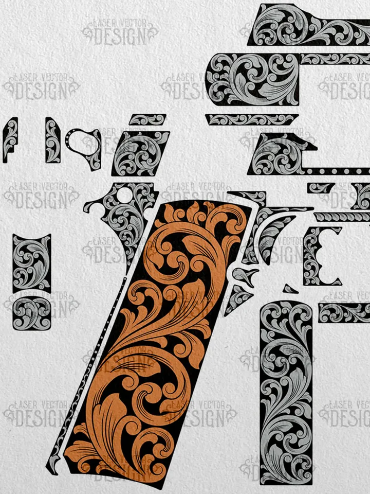 VECTOR DESIGN Colt Competition Series 70, 38 Super Scrollwork 1