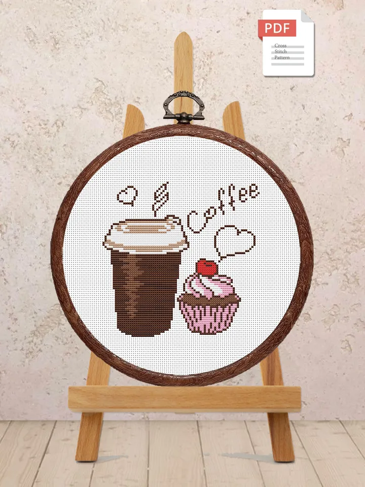 I like Coffee Cross Stitch Pattern, Kitchen Cross Stitch, Embroidery Coffee , Cup of Coffee Cross Stitch Pattern, Modern Cross Stitch #kt016