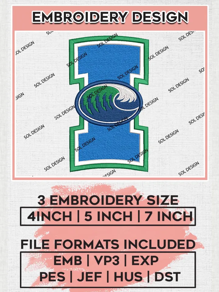 Texas A&M Corpus Christi Islanders Logo Machine Embroidery Design, NCAA Texas A&M Corpus Christi Islanders Embroidery Design Design files, NCAA Embroidery Designs, NCAA Machine Embroidery Designs, Digital Download