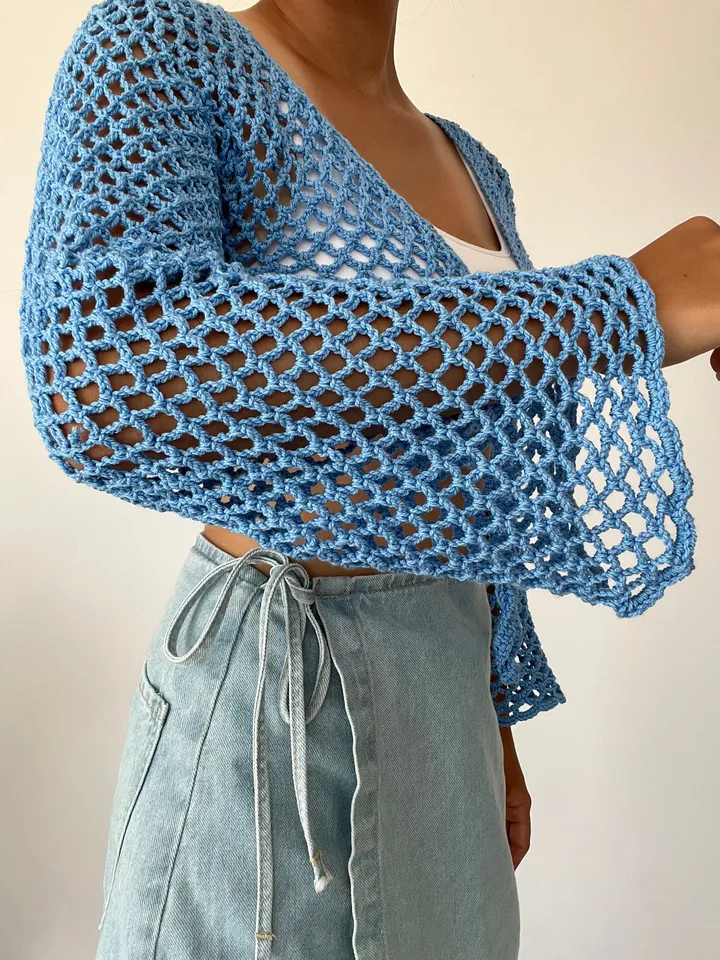 Mesh top, crochet crop top, Crochet summer top, crochet coverup PDF