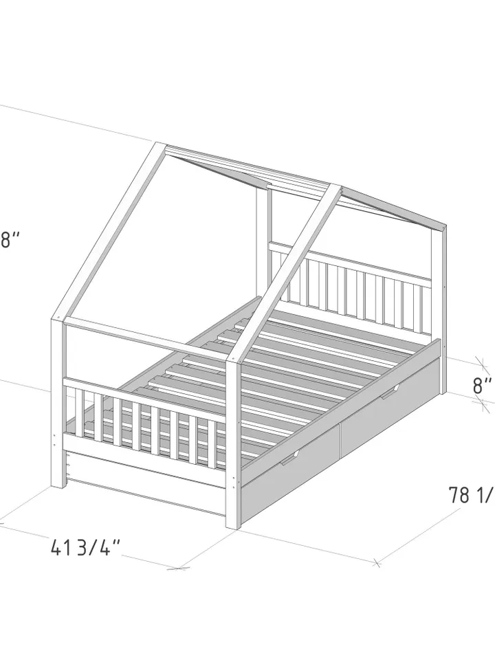 Twin Bed Plan, With Storage, PDF, DIY