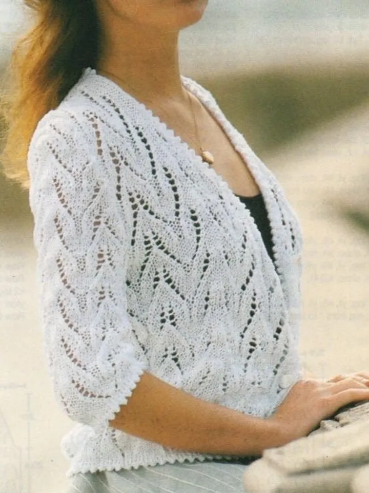 Cardigan pattern, lace cardigan knitting, summer cardigan for parents women