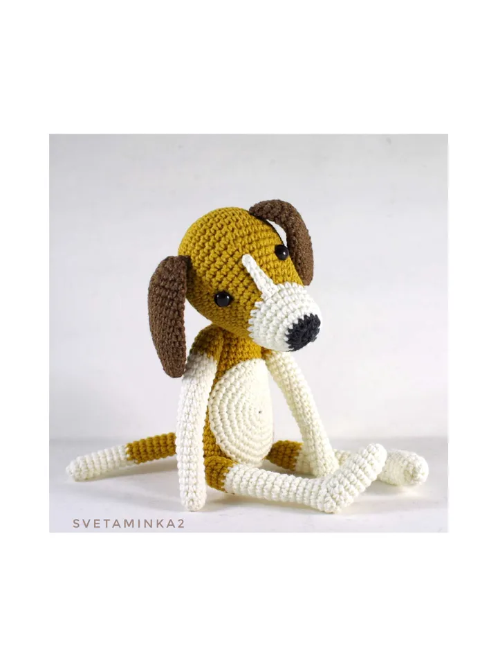 Crochet Beagle Pattern. Amigurumi Dog. Digital Download. PDF.