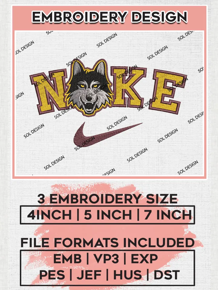 Nike Loyola Chicago Ramblers Machine Embroidery Design, NCAA Loyola Chicago Ramblers Embroidery Design files, NCAA Logo Embroidery Designs, NCAA Machine Embroidery Designs, Digital Download
