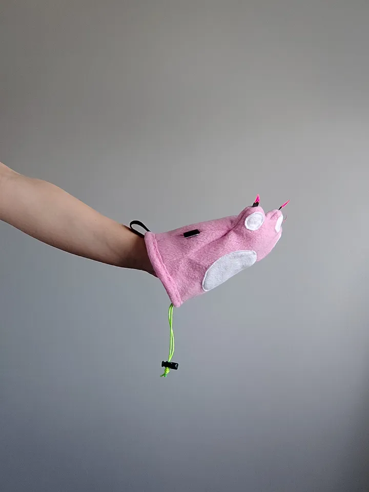 Chalk bag Сat's paw pink for rock climbing