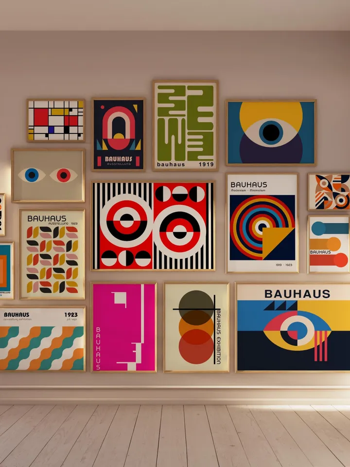4250+ Bauhaus Printable Poster Bundle Mid Century Modern Abstract Geometric Wall Art Set Minimalist Digital Download Home Decor Pack