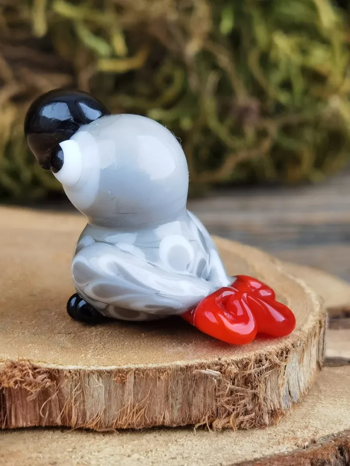 GLASS FIGURINES African grey Parrot figurine Miniature parrot figurine Glass parrot Terrarium figurines Tiny bird Glass bird ornaments