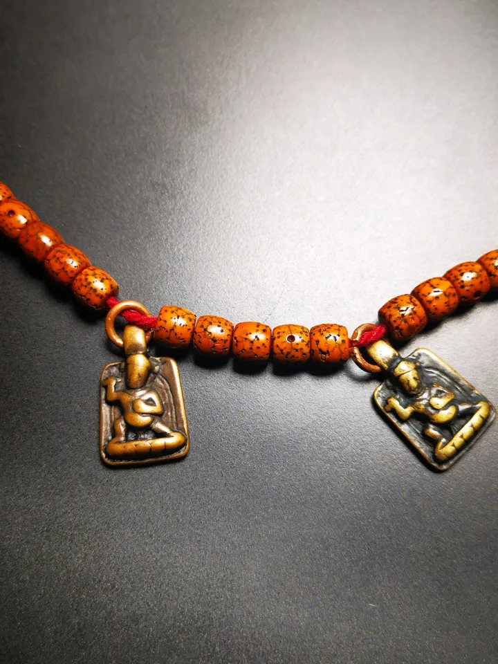 Gandhanra Handmade Vajrapani Tibetan Mala Counter, Mala Pendant,Mantra Dot Prayer Beads Accessories,Made of Brass