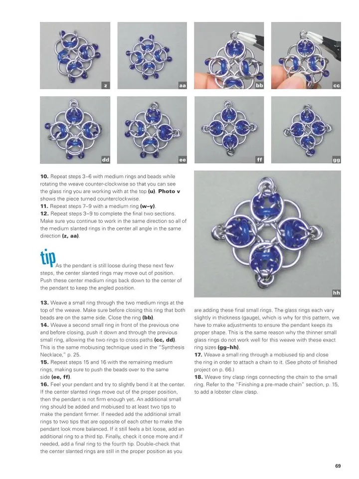 New Connections in Chain Mail Jewelry with Rubber and Glass Rings