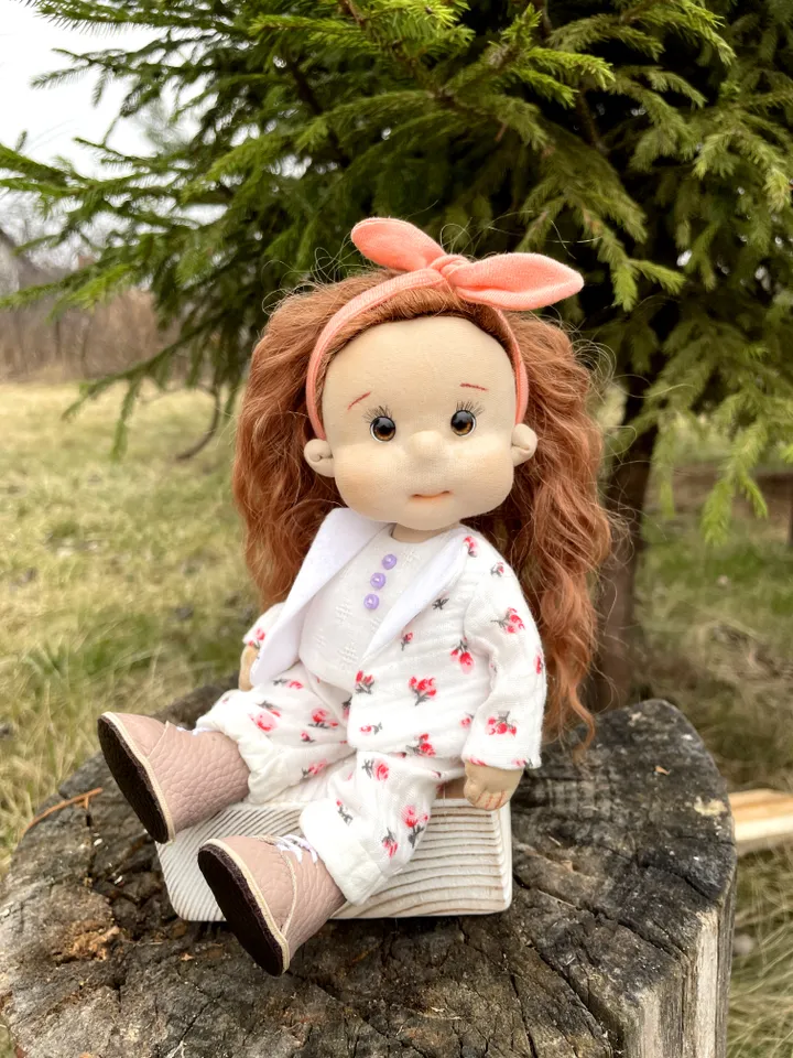 Art Doll Waldorf Doll Inspiration Handmade Textile Doll Birthday Gift for Girl