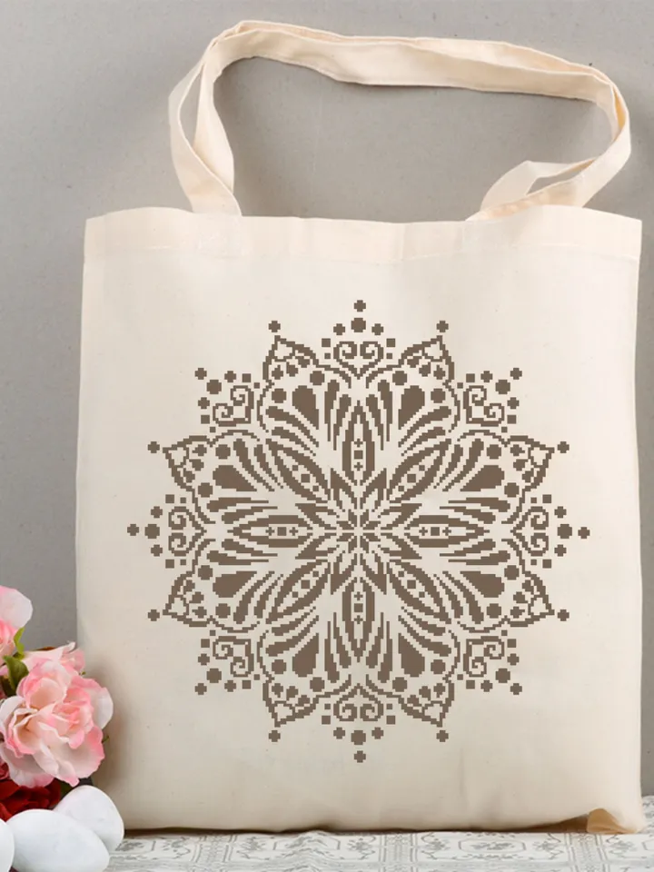 Monochrome mandala cross stitch pattern download PDF Flower mandala digital Modern beginner stitch Floral ornament cross stitch chart #M173