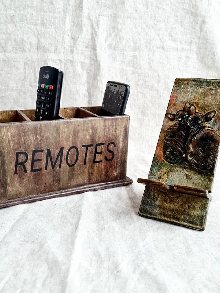 Cat phone holder Original painting on wood Cell phone holder Two Sphinx cat art