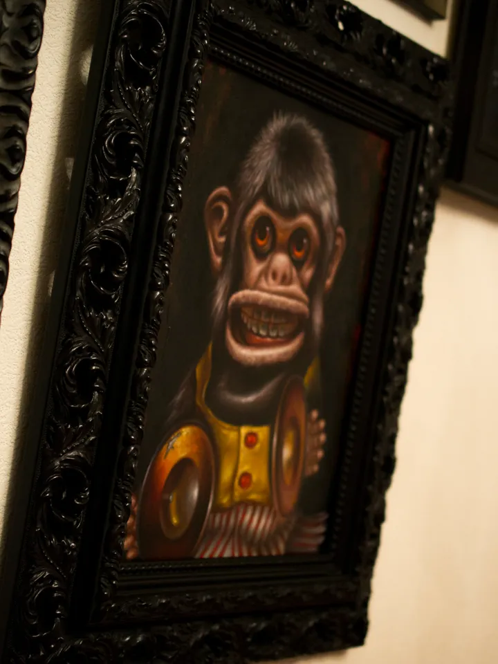 Oil painting The Monkey Jolly Chimp