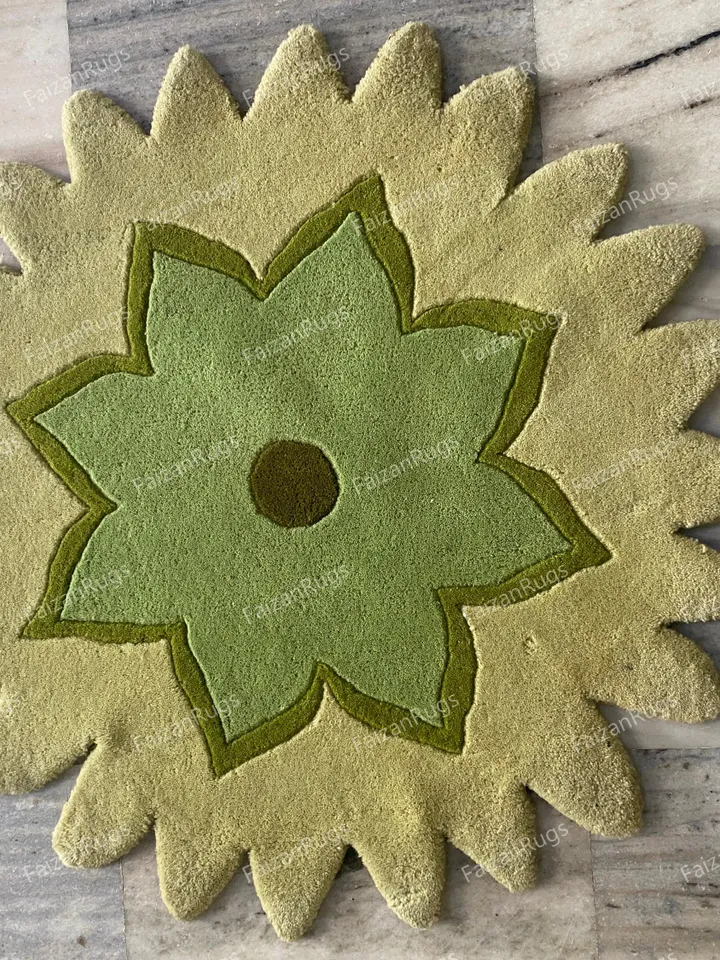 Scott Hand tufted Flower rug 100% wool for kids room, living room, bed room in any size 4x4,5x5,6x6,8x8,9x9,10x10Hurry up guys!!!