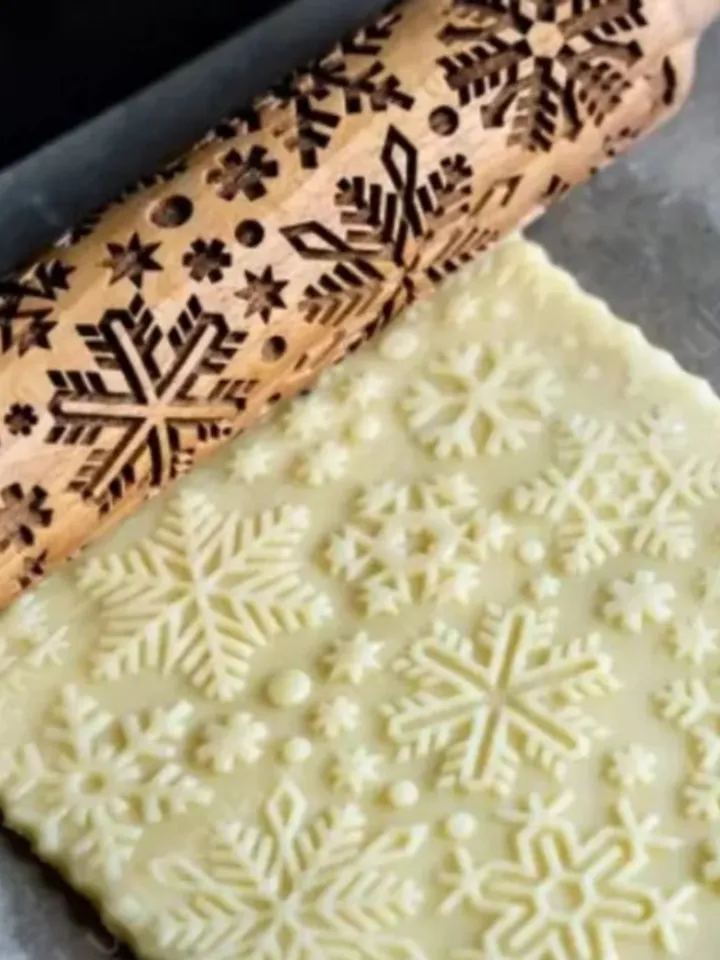 russian Embossed rolling pin for cookies, gingerbread, dough, kitchen roller, wooden rolling pin for cookies, gift