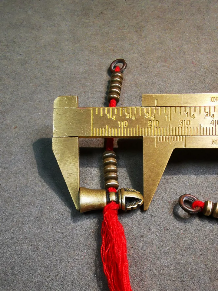 Gandhanra Handmade Tibetan Buddhist Mala Counters,Prayer Bead Counters,with Dorje and Vajra Pendant,Made of Brass