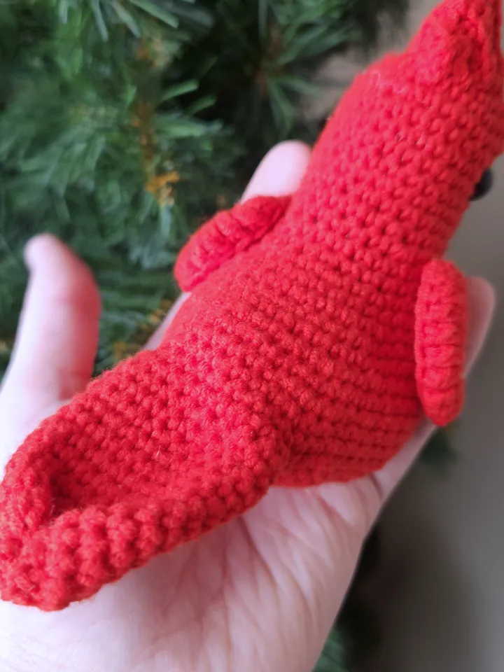 Red cardinal bird crochet pattern - Xmas decor for Christmas tree, digital PDF file, DIY project , Good luck