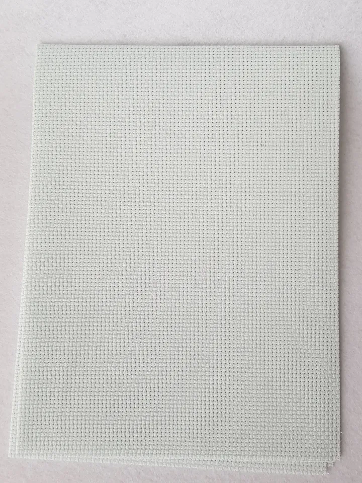 14 count AIDA canvas for cross stitsh, light blue fabric for embroidery, fabric needlework
