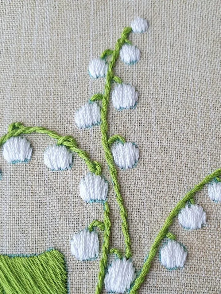 Lily of the valley pattern PDF hand embroidery DIY, Floral design