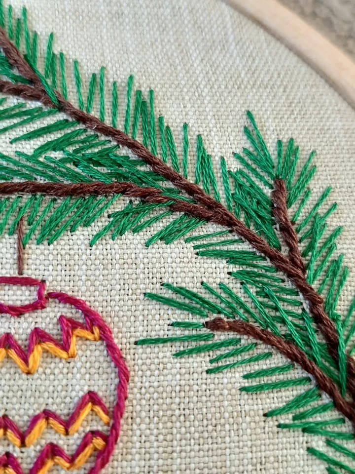 Christmas tree balls pattern pdf embroidery, Easy embroidery DIY