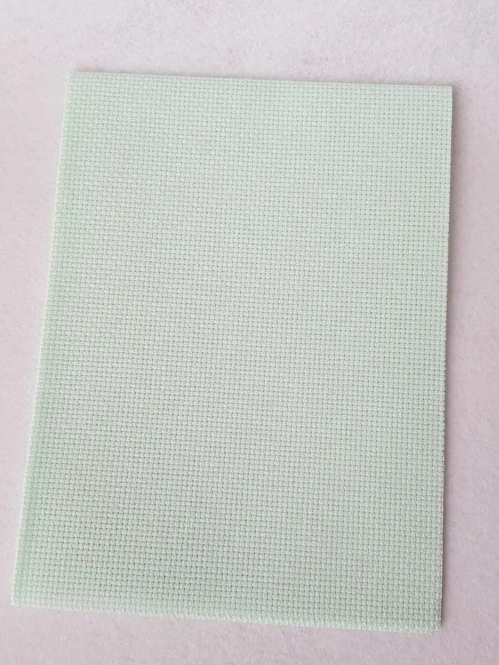 14 count AIDA canvas for cross stitsh, light turquoise fabric for embroidery, fabric needlework
