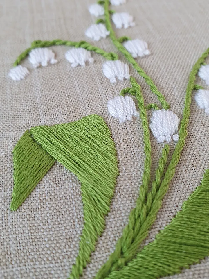 Lily of the valley pattern PDF hand embroidery DIY, Floral design